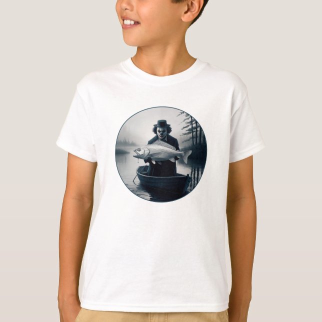 Camiseta Camarão-Dia de as Bruxas engraçado de Pesca do Pes (Frente)