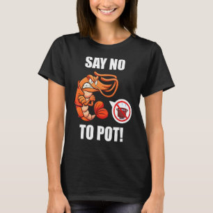 Camiseta Camarão Diz Não Aos Frutos Do Mar Pote