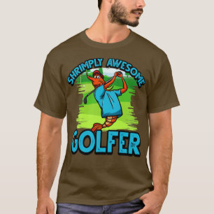 Camiseta Camarão Engraçado Pun Golfer Pun Golfer Shrimply G