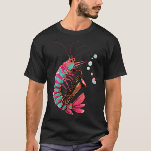Camiseta Camarão Jazz – Solo de Saxofone Subaquático