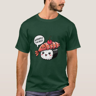 Camiseta camarão o melhor sushi kawaii
