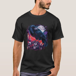 Camiseta Camarão-preto-corvo-do-mato-do-pássaro
