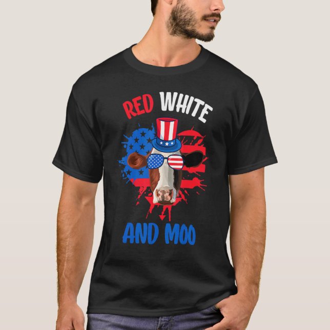 Camiseta Camarão Vermelho Branco E Maçã Patriótica Farmer 4 (Frente)