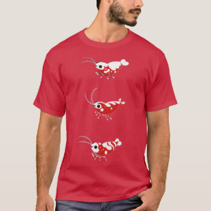 Camiseta Camarão vermelho e azul