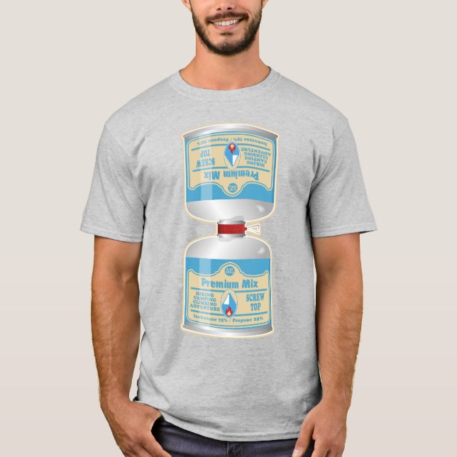 Camiseta Câmaras de gás de depósito de campo Butano propano (Frente)