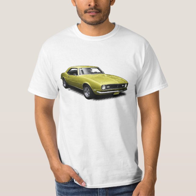 Camiseta Camaro amarelo no t-shirt branco (Frente)