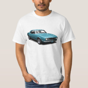 Camiseta Camaro azul super no t-shirt branco