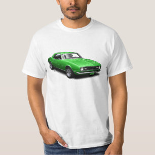 Camiseta Camaro verde-maçã no t-shirt branco
