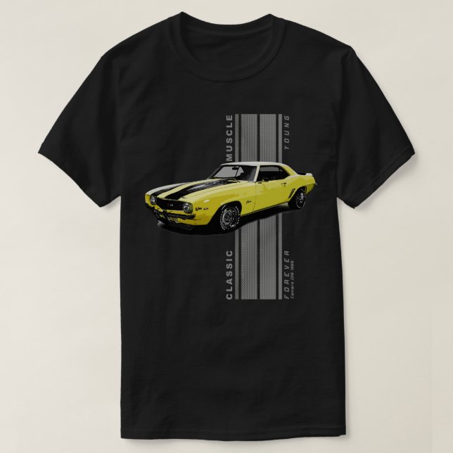 Camiseta Camaro Z28 Musculatura Americana Clássica (Frente do Design)