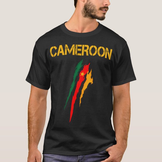 Camiseta Camarões, Bandeira dos Camarões, Bandeira dos Cama (Frente)