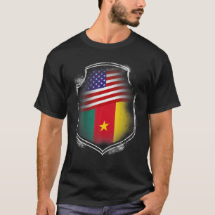 Camiseta Camarões Camarões EUA Flagres Camarões Americanos 