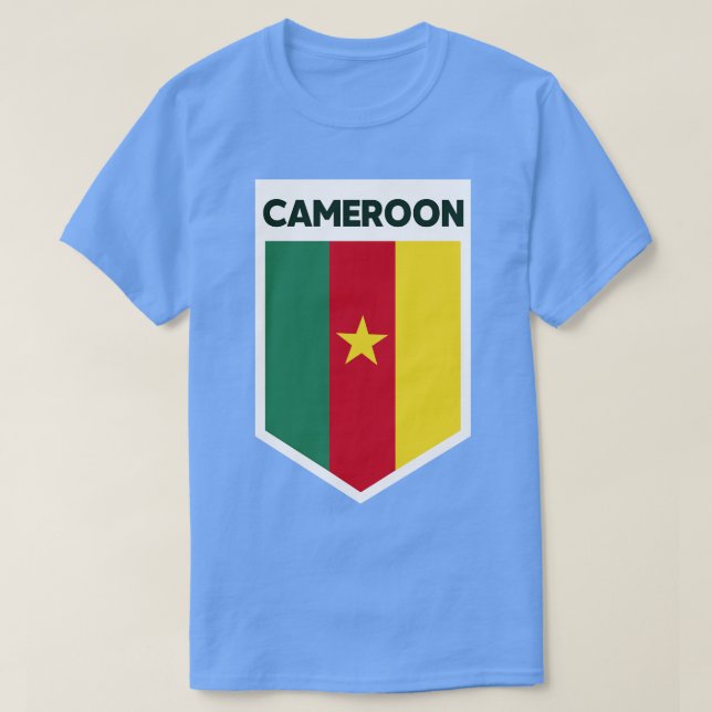Camiseta Camarões Flag Emblem (Frente do Design)