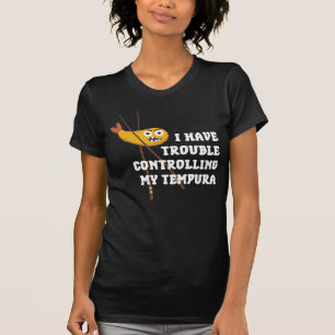 Camiseta Camarões Fritados com Tremores de comida Japonese