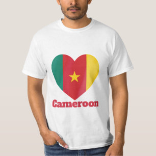 Camiseta Camarões Heart Flag T-Shirt