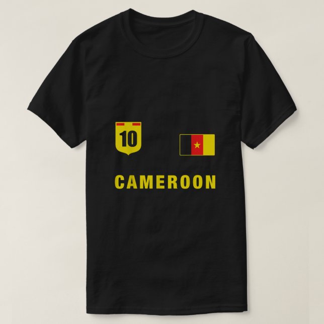 Camiseta Camarões Soccer Team Jersey Blue Cameroon Roupa (Frente do Design)
