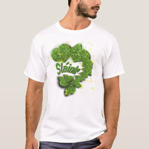 Camiseta Camarões verdes corações cintilantes Shainte