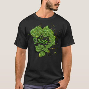 Camiseta Camarões verdes corações cintilantes Shainte