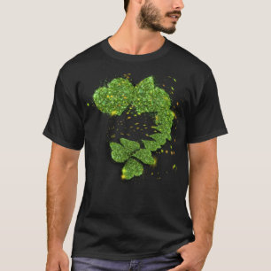 Camiseta Camarões verdes Corações espumantes
