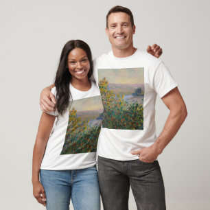 Camiseta Camas de Flor na pintura de Vetheuil por Claude Mo