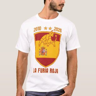 Camiseta Câmbio Espanha Campeã Mundial 2026 Crista de Futeb