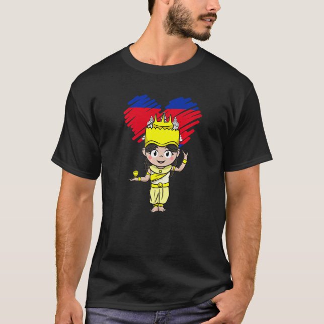 Camiseta Cambodia Cambodian Khmer Traditional Dance Apsara  (Frente)