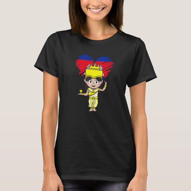 Camiseta Cambodia Cambodian Khmer Traditional Dance Apsara  (Frente)