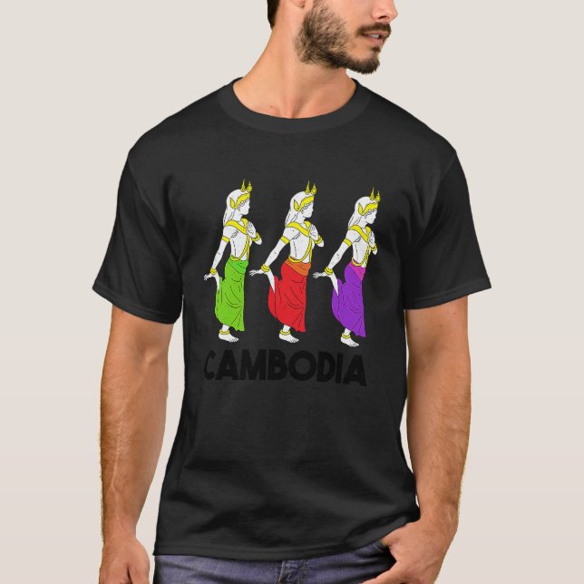 Camiseta Cambodia Cambodian Khmer Traditional Dance Apsara  (Frente)