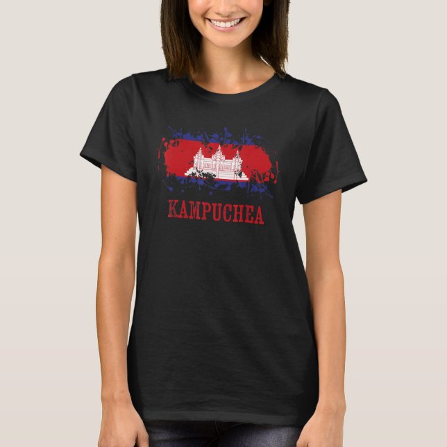 Camiseta Cambodian enthusiasts for Kampuchea and Cambodia (Frente)
