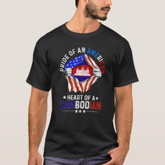 Camiseta Cambodiano Americano Orgulho Americano Estrangeiro
