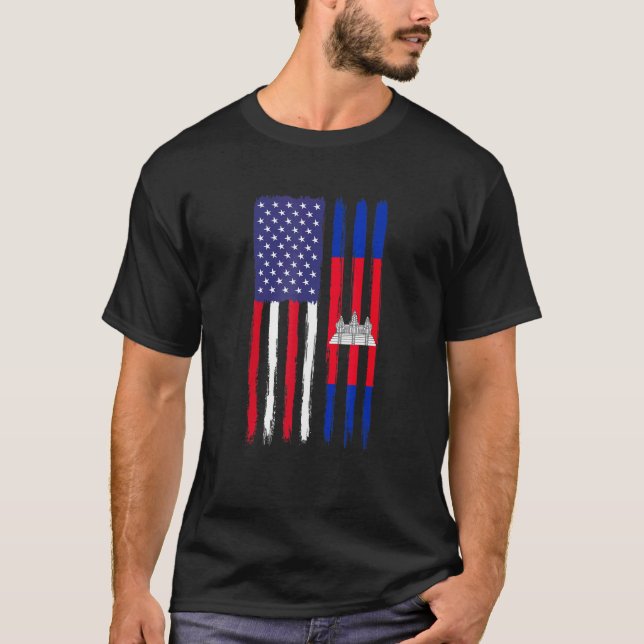 Camiseta Cambodja Roota Metade do Patrimônio Americano Camb (Frente)