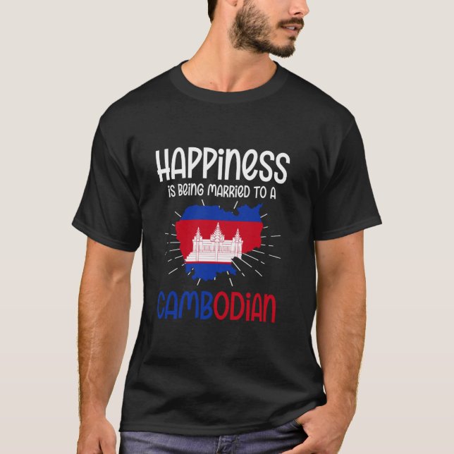 Camiseta Camboja: Bandeira 4 (Frente)