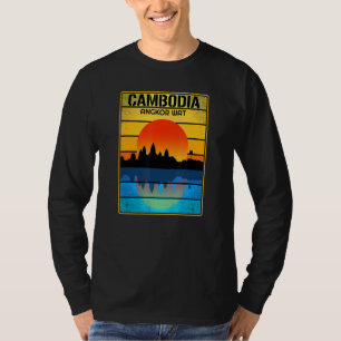 Camiseta Camboja Cambojano Khmer Orgulhoso Amor Vintage Tem