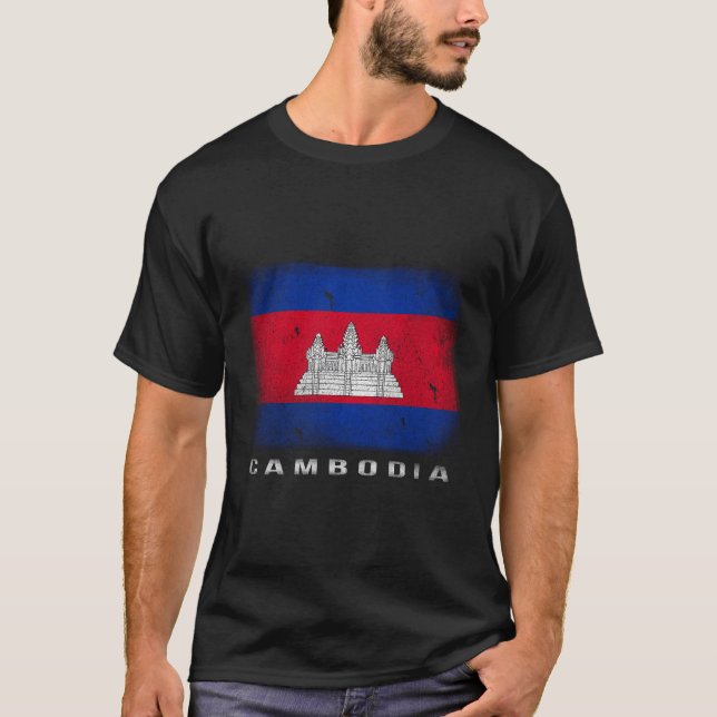 Camiseta Camboja Flag Love (Frente)