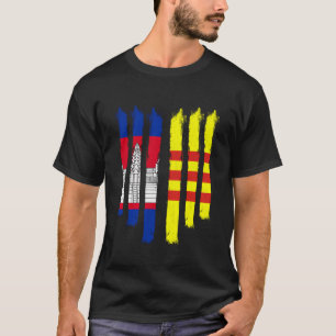 Camiseta Camboja Khmer Cambojano Vietnamita Misto