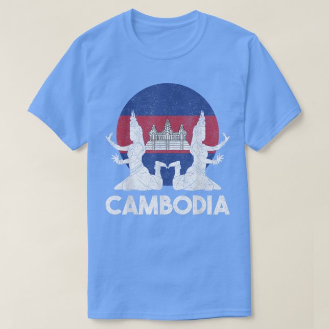 Camiseta Camboja Khmer Tradicional Dança Apsara (Frente do Design)