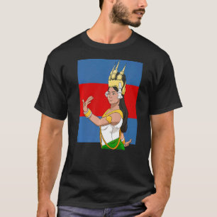 Camiseta Camboja Khmer Tradicional Dança Apsara