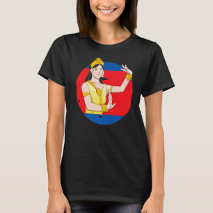 Camiseta Camboja Khmer Tradicional Dança Apsara