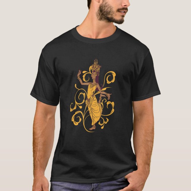 Camiseta Camboja: Khmer Tradicional Dança Orgulhosa A (Frente)