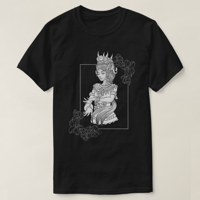 Camiseta Camboja Khmer Traditional Dance Girl Ap (Frente do Design)