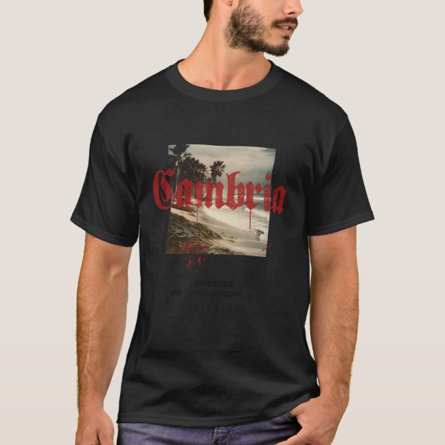 Camiseta Cambria California Ca Tattoo Beach Surf (Frente)