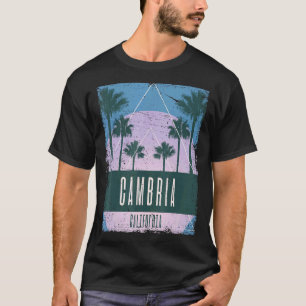 Camiseta Cambria California CA Vintage Vaporwave Retro 80s