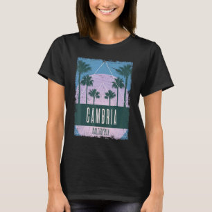 Camiseta Cambria California CA Vintage Vaporwave Retro 80s