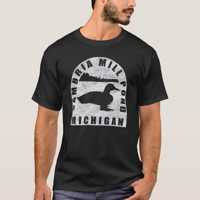 Camiseta Cambria Mill Pond Loon Michigan (Frente)