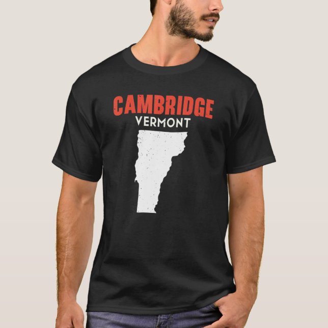 Camiseta Cambridge Vermont EUA Estado América Viagem Vermon (Frente)