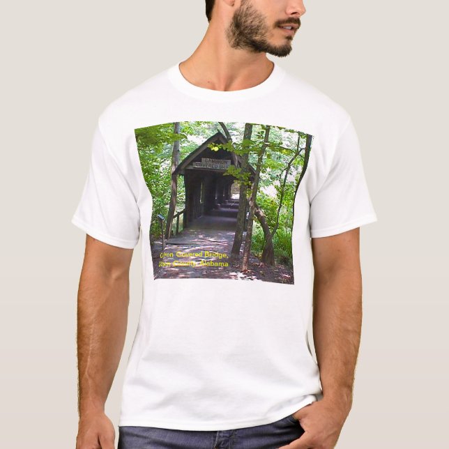 Camiseta Cambron Covered Bridge, Madison County, Alabama (Frente)