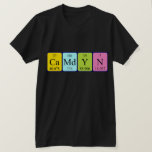 Camiseta Camdyn periódico mesa<br><div class="desc">Camdyn soletrou como Ca Md Y N (Calcium Mendelevium Yttrium Nitrogen) em uma camisa para o cientista em você. Não consegues encontrar o que queres?</div>