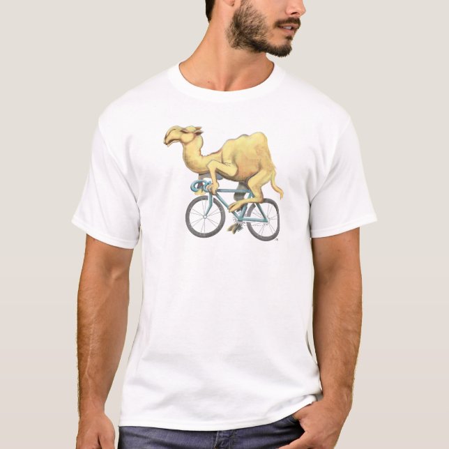 Camiseta Camel Andando uma Bicicleta (Frente)