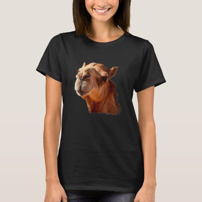 Camiseta Camel Animal Distinctive Face Large Mammal Humps C (Frente)
