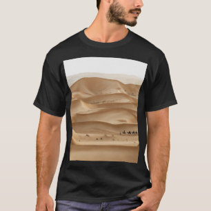 Camiseta Camel caravan, pôr do sol do Sara, Marrocos