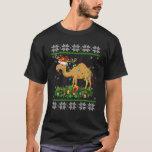 Camiseta Camel Christmas Lights Reindeer Santa Hat Ugly Xma<br><div class="desc">Camel Christmas Lights Reindeer Santa Hat Ugly Xmas</div>